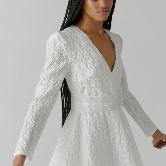 Sister Jane Long-Sleeve Jacquard Mini Dress - Picture 3 of 10
